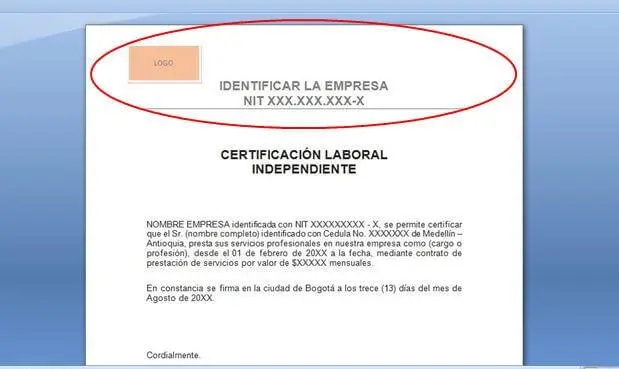 Certificación Laboral Independiente colombia