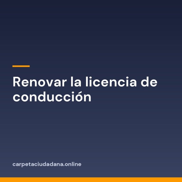 Renovar la licencia de conducción